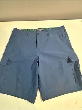 Men's Blue Cargo Shorts - Casual Utility Grateful Dead